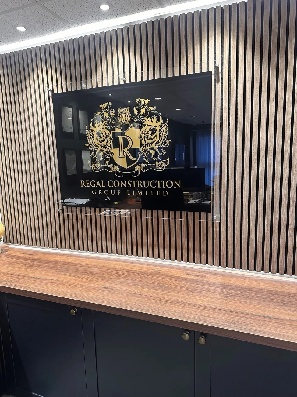Regal Construction — Reception Signage